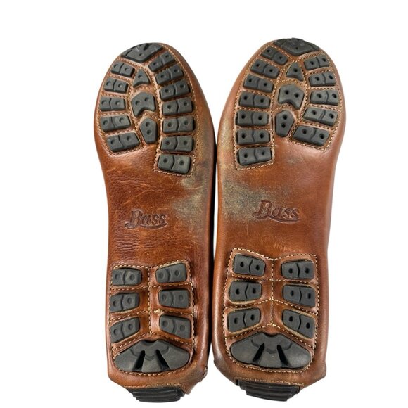 G.H. BASS Mens Size 11.5 D Brown Leather Slip on Penny Loafer Driving Shoes - Picture 6 of 9